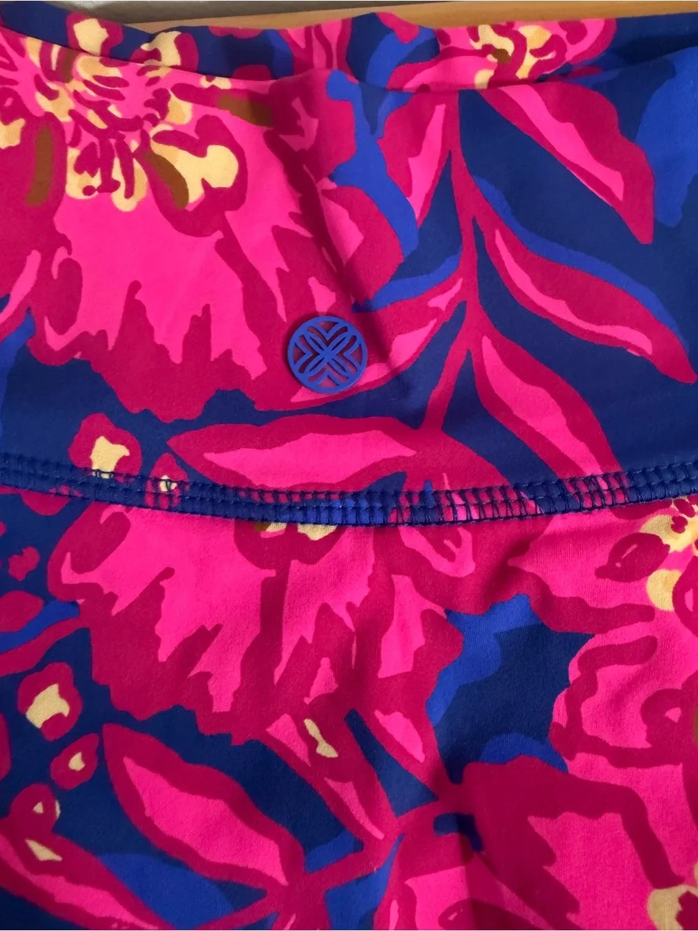 Lily Pulitzer Luxletic Performance Skirt Skort Vibrant Floral Blue & Hot Pink